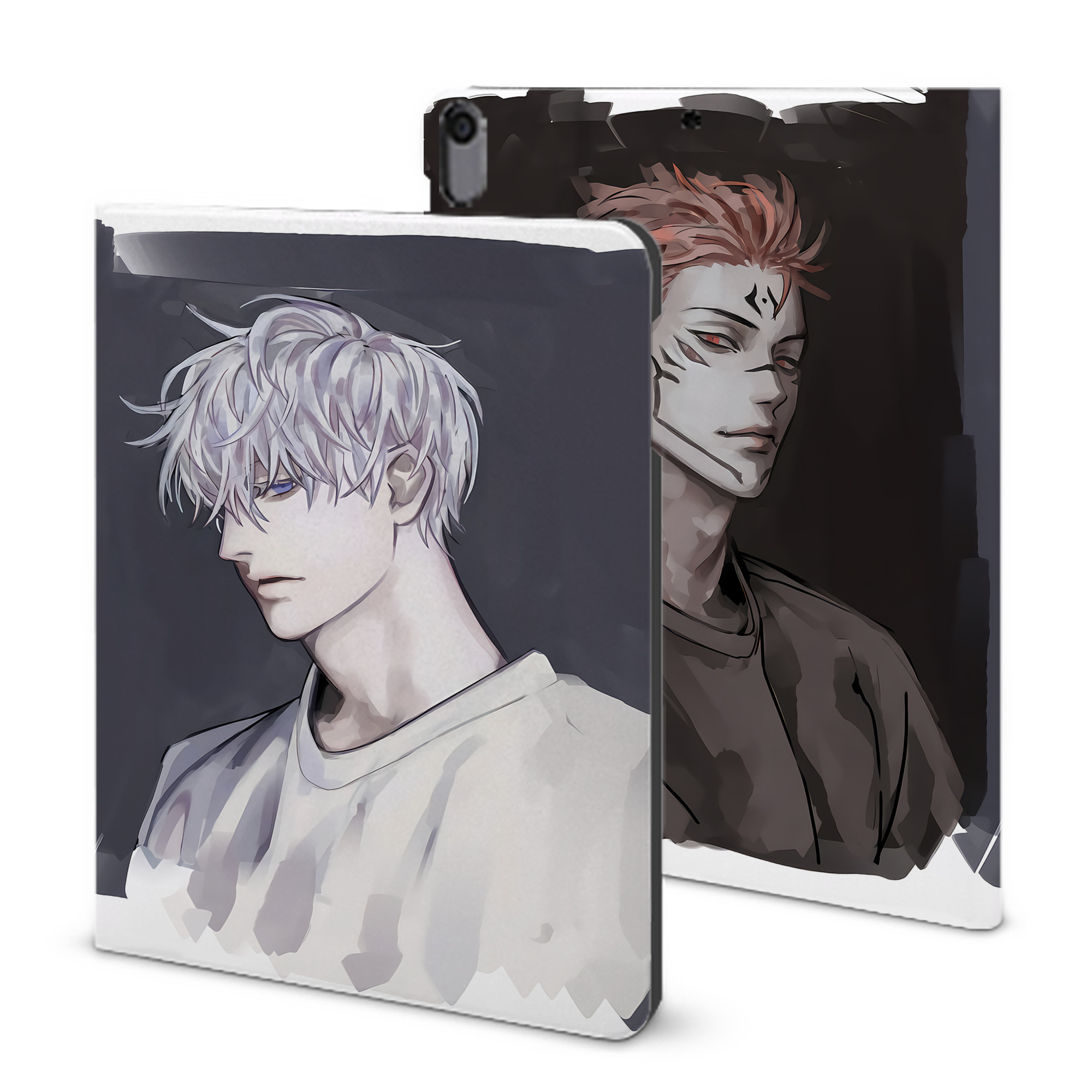 （画像用） 呪術廻戦 Jujutsu Kaisen IPad ケース ブック型 PUレザー TPU 耐衝撃 軽量 薄型 ペン収納なし 全面保護 IPad 各モデル対応